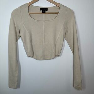 House of Harlow Beige‎ Knit Crop Top XS